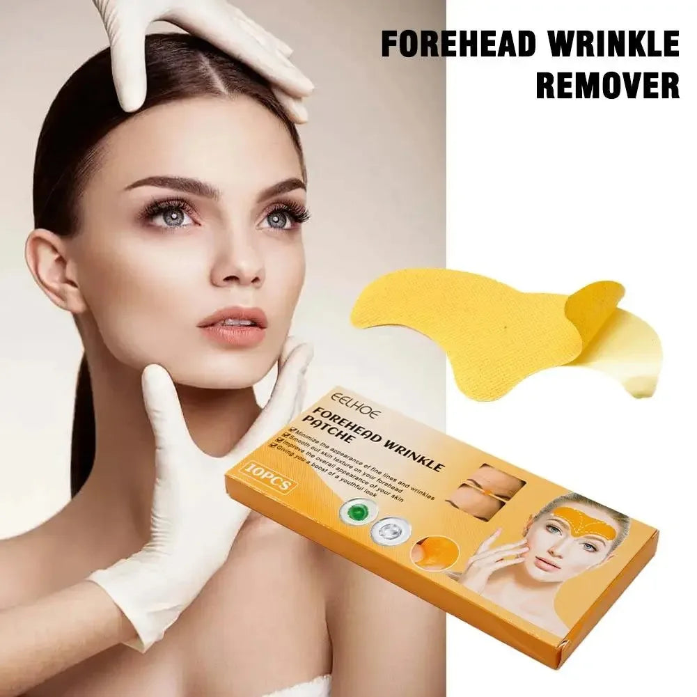 10pcs/box Anti-wrinkle Forehead Line Removal Gel Patch Firming Mask Frown Lines Face Skin Care Stickers Anti-aging Collagen