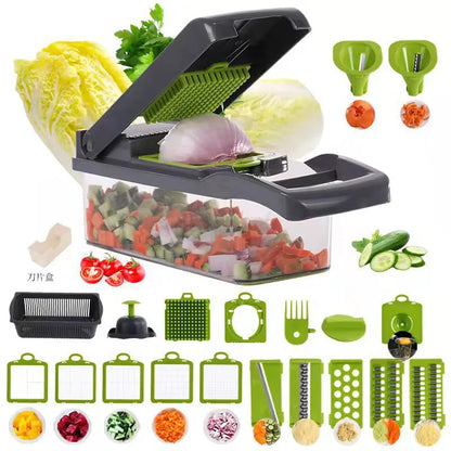 Picadora de verduras multifuncional 22 en 1, picadora de ensalada para el hogar, accesorios de cocina, almacenamiento de utensilios de cocina, cosas útiles para el hogar