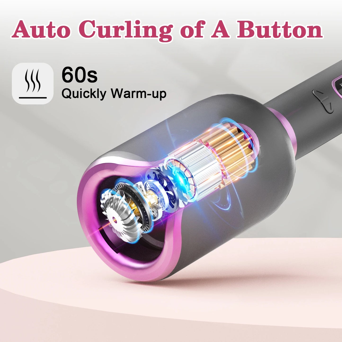 Auto Hair Curling Irons Electric Automatic Ceramic 1 Inch Hair Curler Rotating Curls Waves Anti-Tangle Curling Waver Large Slot