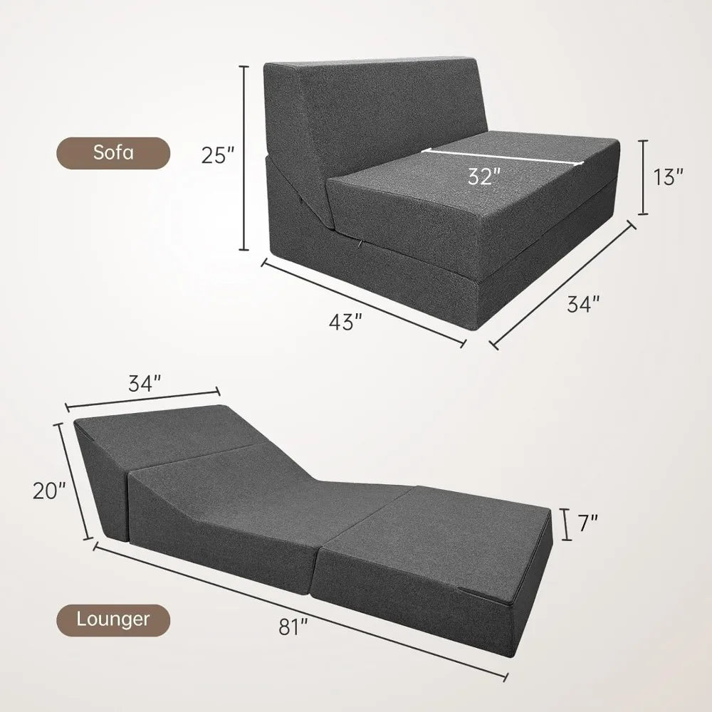 Living Room Sofa Folding Memory Sponge with 2 Pillows Sofa Convertible Mattress Washable Bedspread Living Room Decor