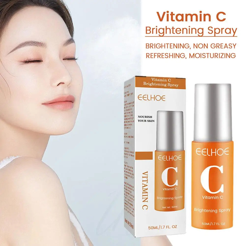 50ml Vitamin C Facial Spray Mist Whitening,Brightening,Anti-Wrinkle,Nourishing, Redness Relief,Moisturizing Face Serum Skin Care