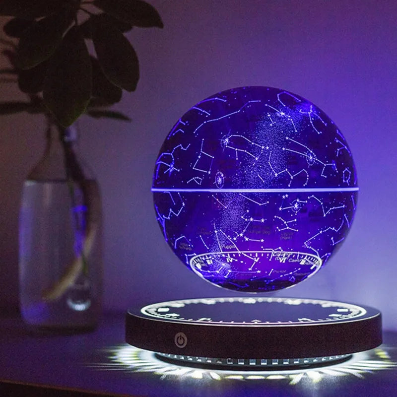 Levitating Lamp Magnetic Levitation Globe LED Earth Floating Rotating Globe Bedside Novelty Christmas Gifts  Galactic starry sky