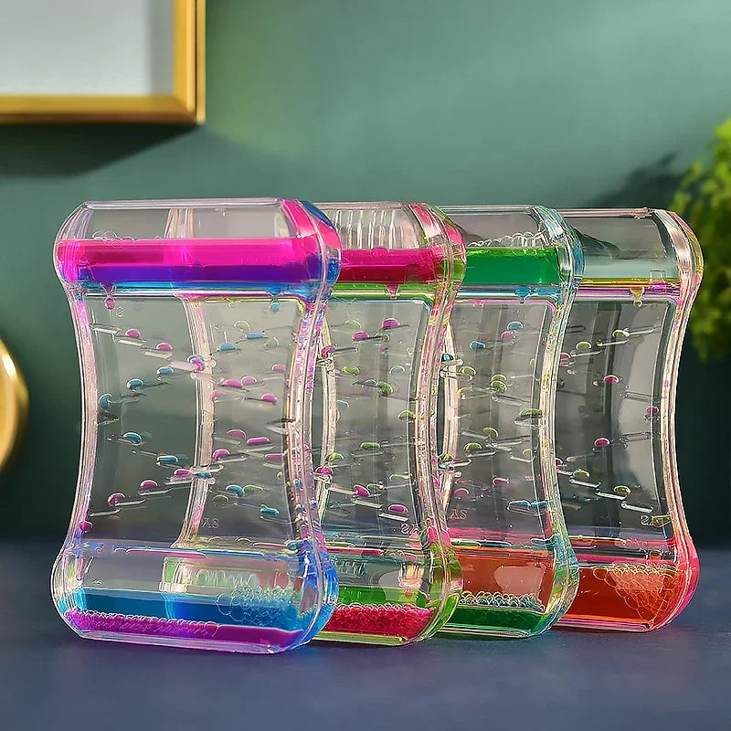 Creatived Dripping Oil Liquid Hourglass Dynamic Oil Leak Motion Bubble Stress Reliever Desktop Ornaments Office Home Decoration