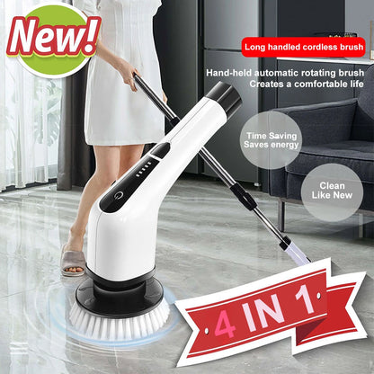 4 in 1 Multifunctional Electric Cleaning Brushextend and Retractable Wireless Waterproof Cleaning Tool  Kitchen Accessories