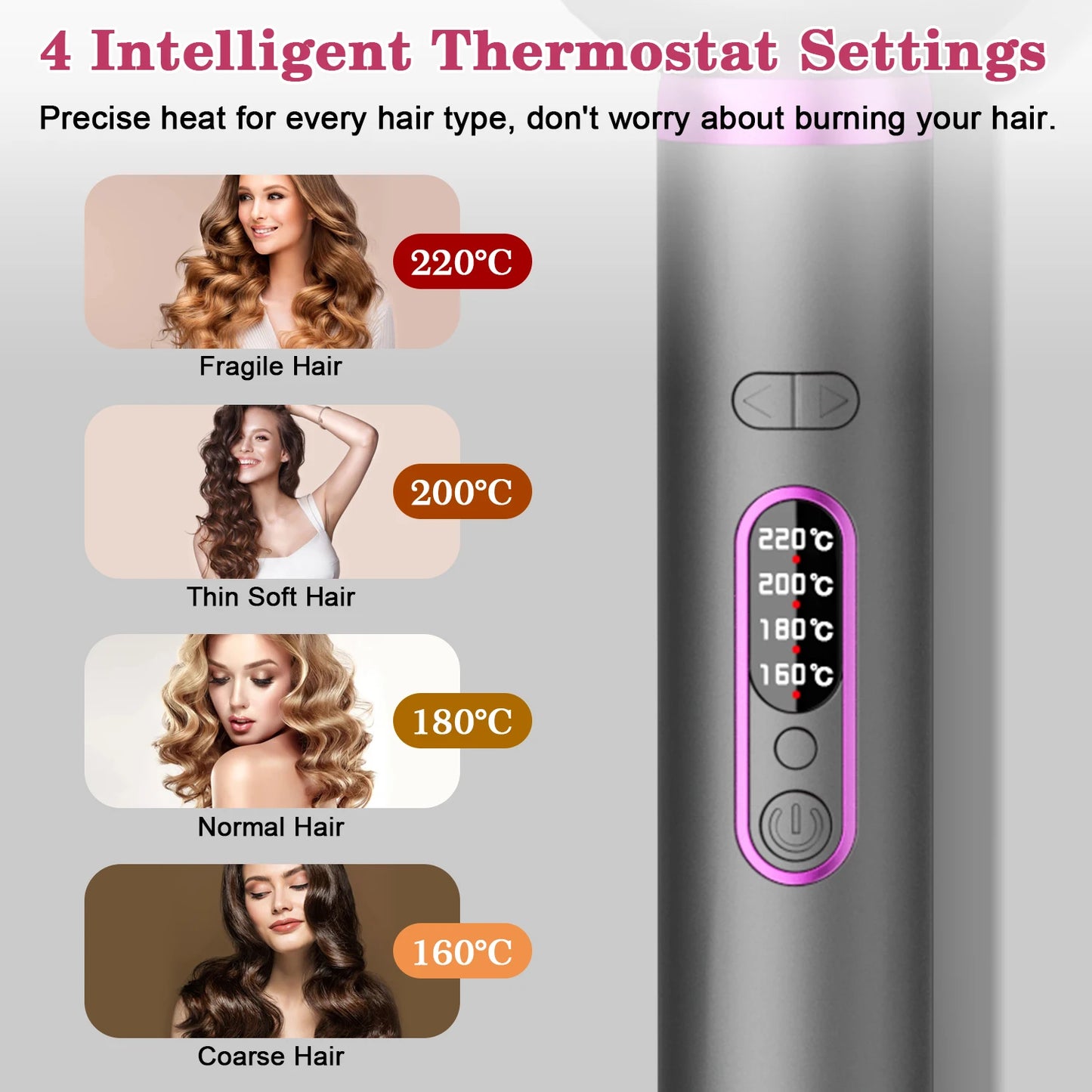 Auto Hair Curling Irons Electric Automatic Ceramic 1 Inch Hair Curler Rotating Curls Waves Anti-Tangle Curling Waver Large Slot