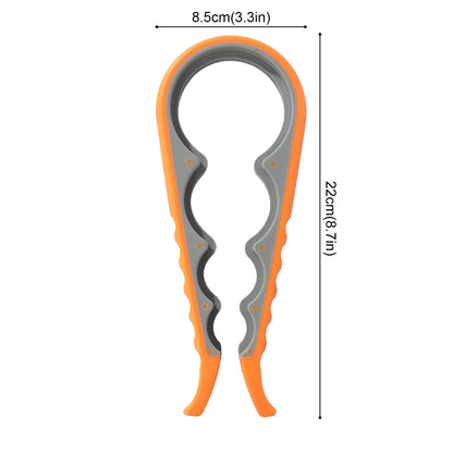 Abridor de tarros 4 en 1, llave de fácil agarre, práctico abridor de tapas de botellas de cerveza, herramientas de giro, utensilios de cocina portátiles