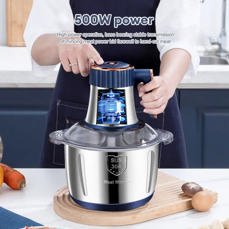 Electric Meat Grinders 5L Food Crusher Stainless Steel Multifunctional Vegetable Slicer Processor Chopper Kitchen Appliances