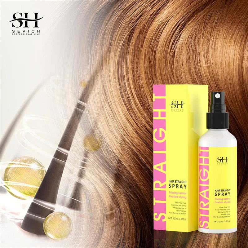 Keratin Fast Hair Straightening Cream Anti-Frizz Smooth Straight Hair Spray Shiny Anti Broken Hair Smoothing Hair Care Products