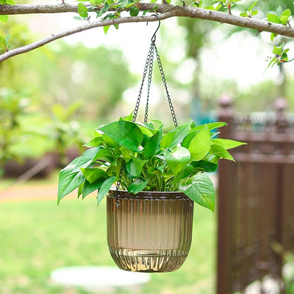 Transparent Hanging Flowerpot Plant Vases Indoor Self-Watering Wall Hanging Flower Basket Home Balcony Decor Outdoor Balconies