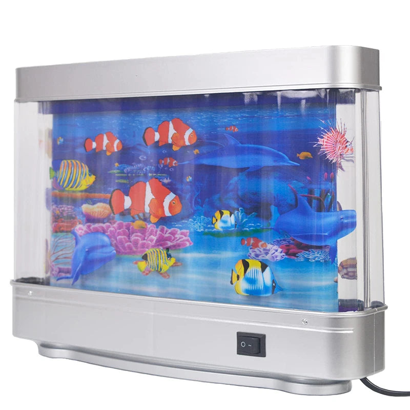 Ocean Aquarium Decorative Lamp Artificial Tropical Fish Tank Aquarium Lights Motion Lamp Night Light Virtual Moving Imitating