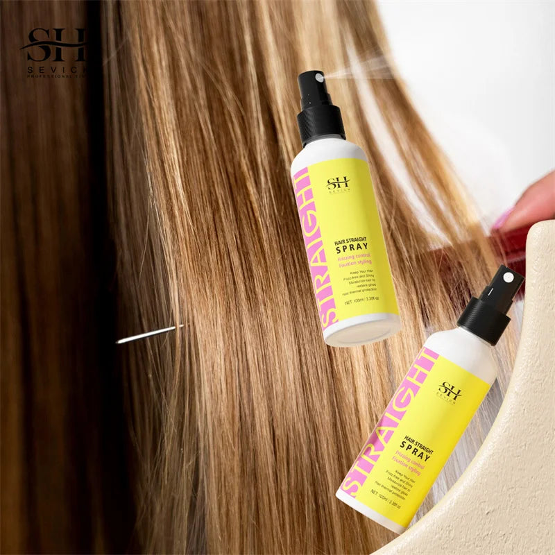 Keratin Fast Hair Straightening Cream Anti-Frizz Smooth Straight Hair Spray Shiny Anti Broken Hair Smoothing Hair Care Products