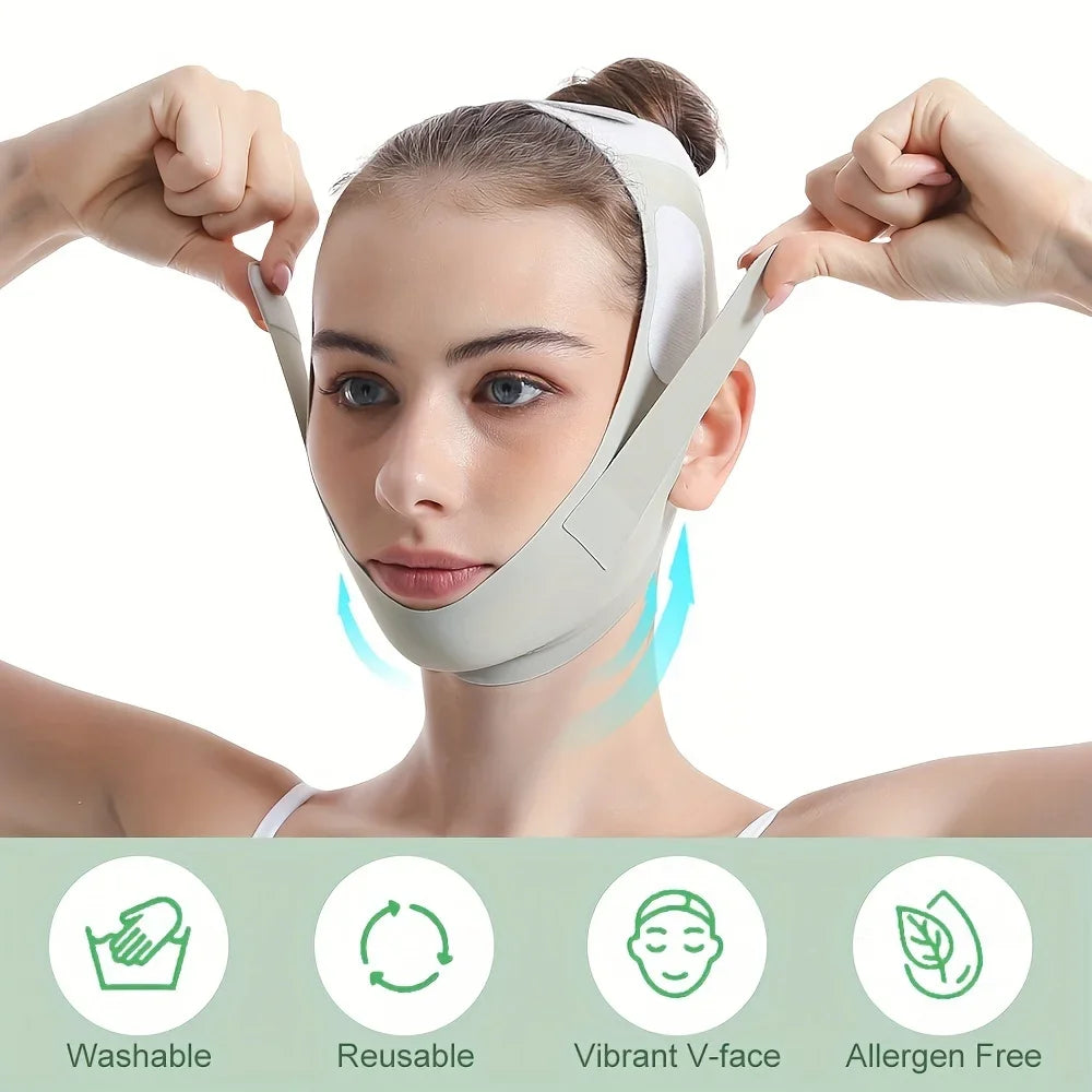 Reusable Face Mask V Line Face Shaper Women Chin Cheek Lift Up Belt Facial Massage Strap Face Skin Care Beauty Tools