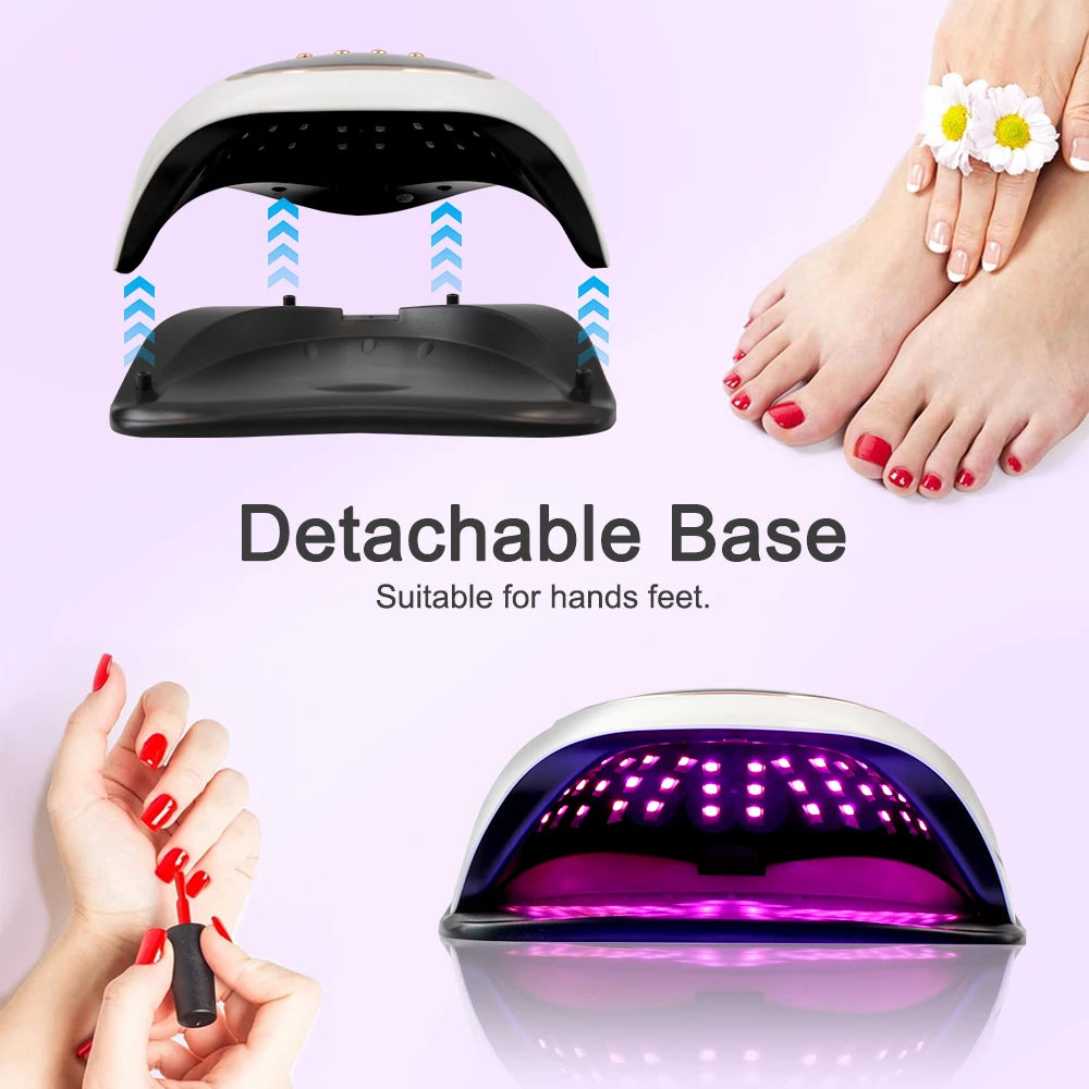 Powerful UV LED Nail Lamp for Nails Curing All Gel Polish with Large Screen  Professional Nail Equipment Manicure Drying Lamps