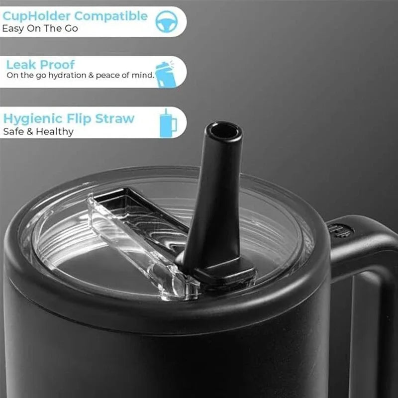 HydroJug Traveler Tumbler 32OZ/40OZ Straw Lid Stainless Steel Vacuum Insulated Car Mug Double Wall Thermal Iced Travel