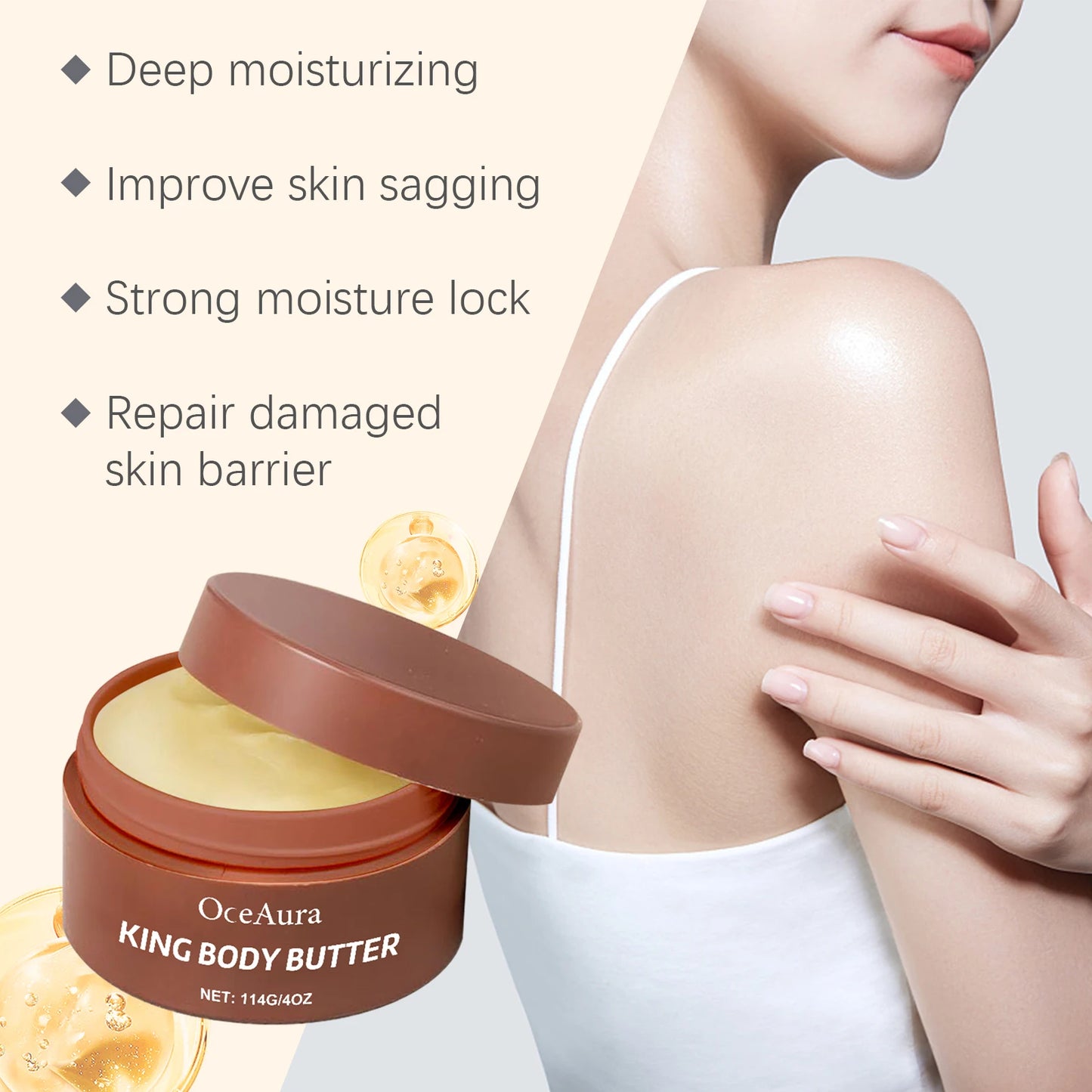 Shea Butter Body Cream Soothing Dry Rough Skin Rejuvenating Lotion Even Skin Tone Improve Skin Sagging Firming Body Care Product