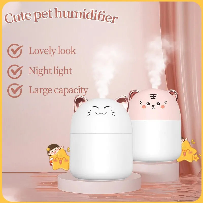 Cute Pet Humidifier Mini Aroma Diffuser for Home Office Desktop Air-conditioned Room Aromatherapy Humidifiers Diffusers Small